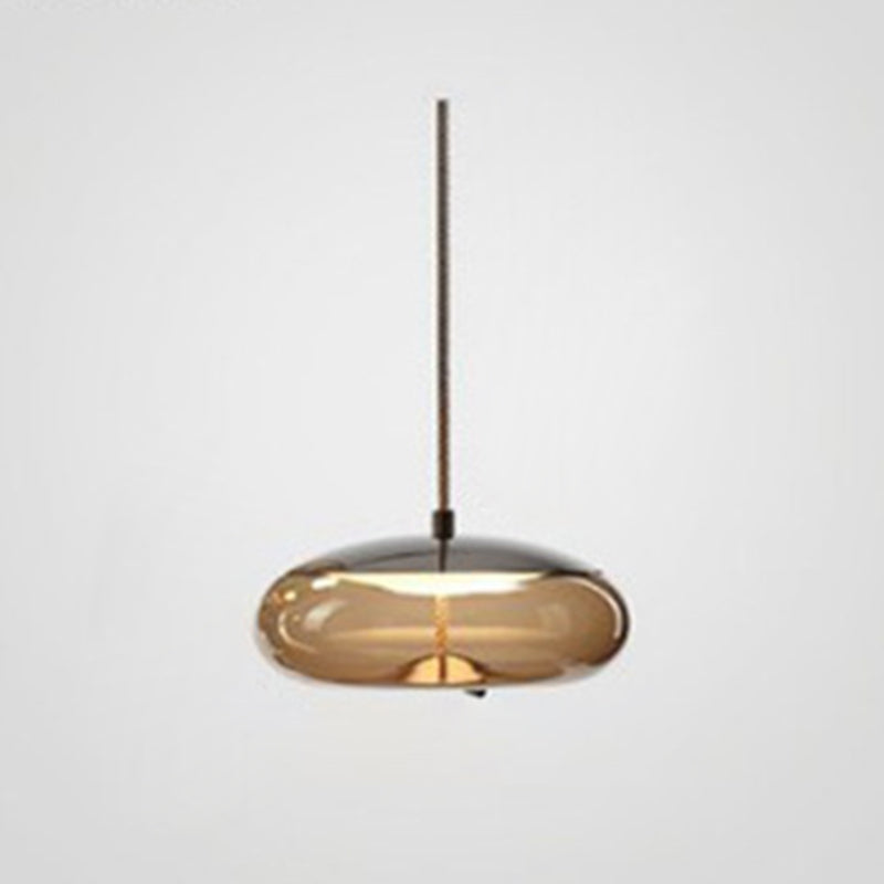 Modern plafond hanglamp met schaduwglas 1 lichte druppel hanger