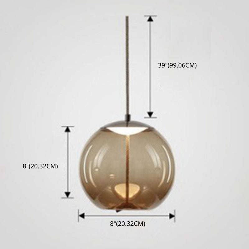 Moderne Deckenheize Licht mit Schattenglas 1 Light Drop Anhänger