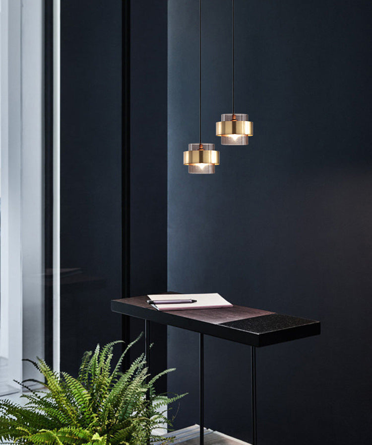 1 éclairage pendentif à cylindre léger moderne simplicité en verre pendant plafond pour restaurant