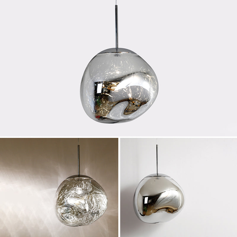 Luci a soffitto appeso a roccia Mid-secolo creatività moderna di vetro soffiato a sospensione a sospensione per il ristorante