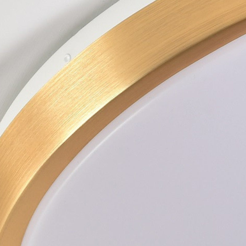 Luminaire encastré rond pour salon en métal LED plafonnier moderne en or
