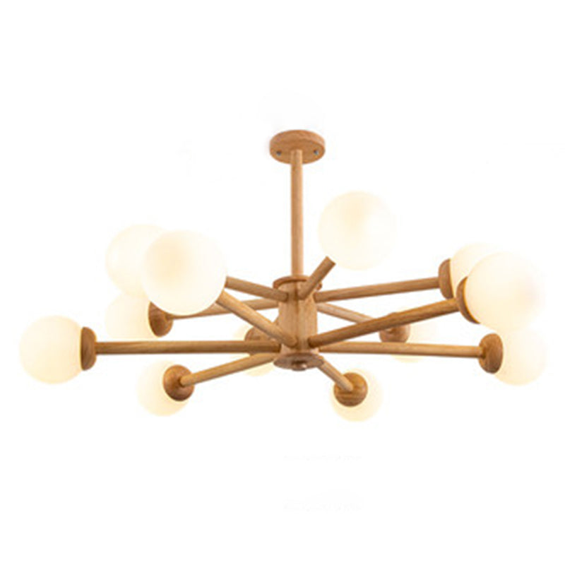 Original Wood Molecular Styling Chandelier Modern Simplicity Style Living Room Lighting Fixture