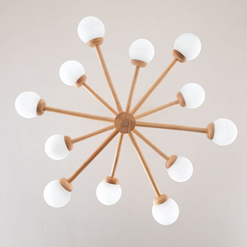 Original Wood Molecular Styling Chandelier Modern Simplicity Style Living Room Lighting Fixture