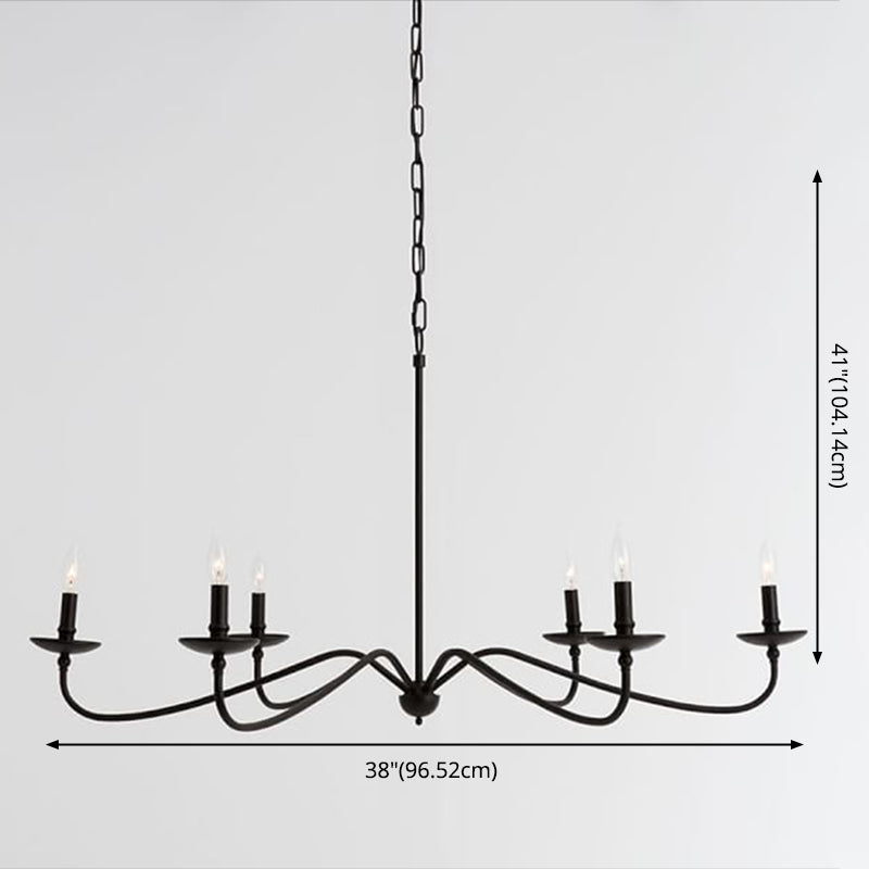 6-LIGHTS AMÉRICAUX VINTAGE VINTAGE CUP CUP CUPPORT CURPLE CHANDELER CHANDLESTICK HAUTER DESCEUR 37,8 "LAMPE SUSPENSION DE LA SAUTE
