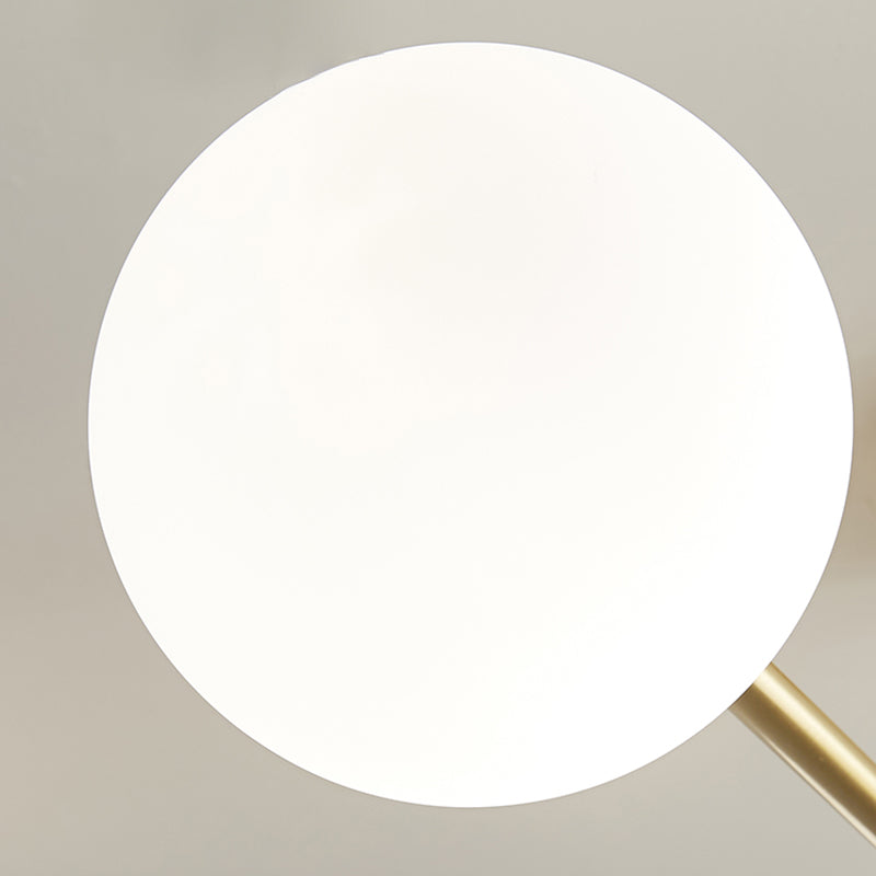 8-light Modern Minimalist Living Room Chandelier 32" Wide Molecular Styling Glass Orb Suspension Lamp