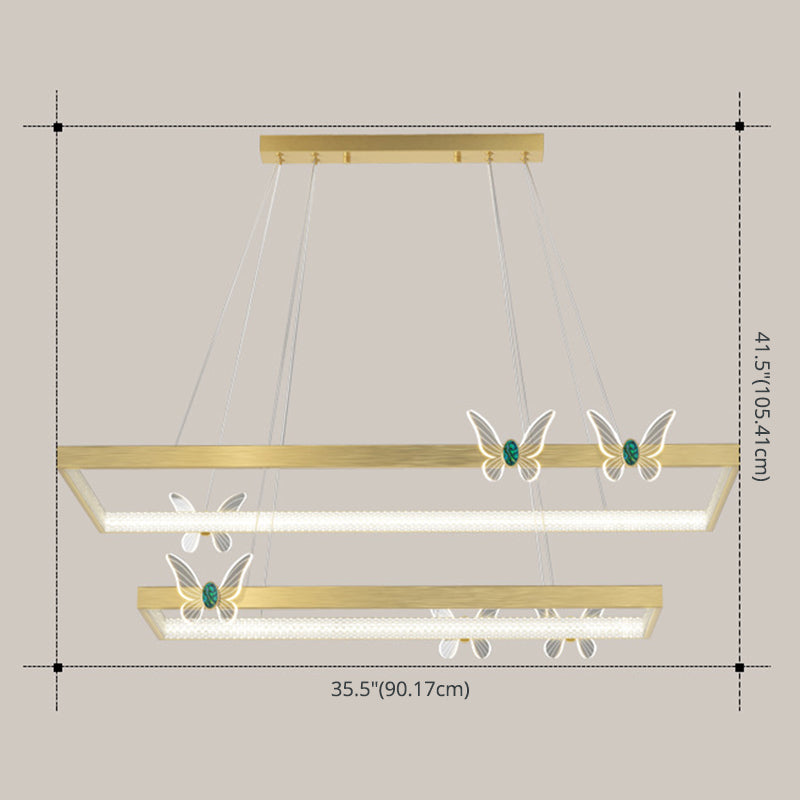 Modern Tiered Pendant Lighting Fixtures Metal Chandelier Lighting