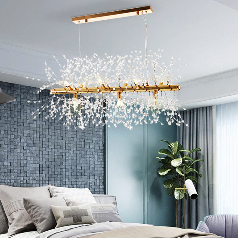 Moderne Spray Hanging Pendell Lichtkristall Anhängerbeleuchtung