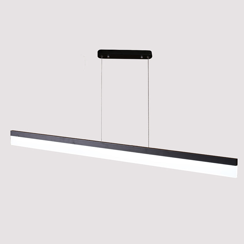 Éclairage pendentif linéaire rectangulaire mince simple