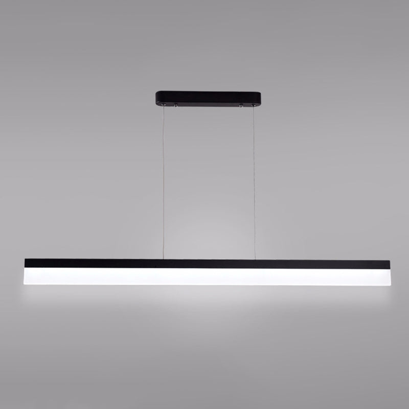 Éclairage pendentif linéaire rectangulaire mince simple