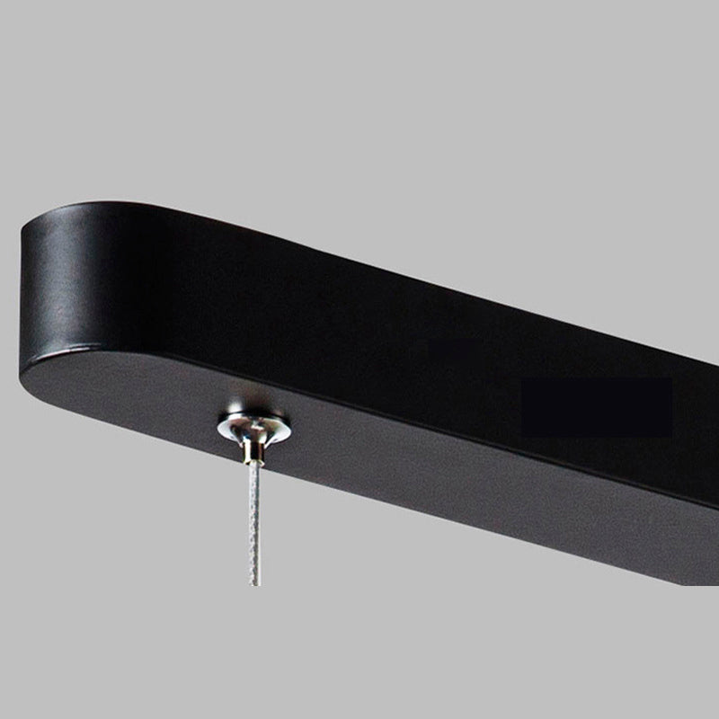 Éclairage pendentif linéaire rectangulaire mince simple