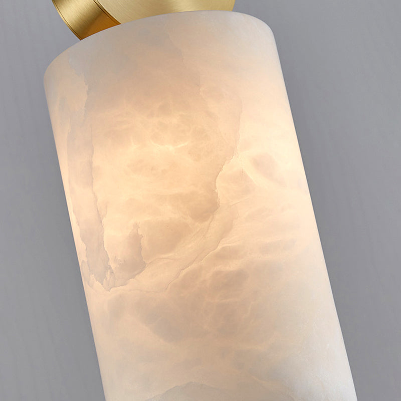 Luz de marco blanco de 1 luces Luz colgante de latón moderno Mini iluminación de iluminación para dormitorio