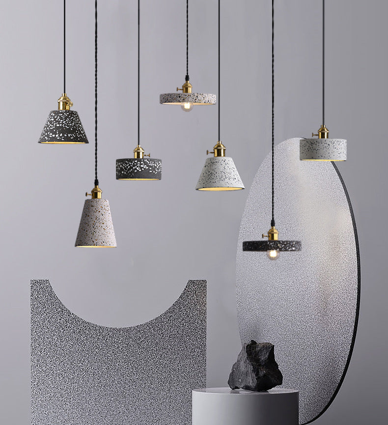 Plafonds pendentif en pierre avec une teinte moderne 1 pendentif lumineux