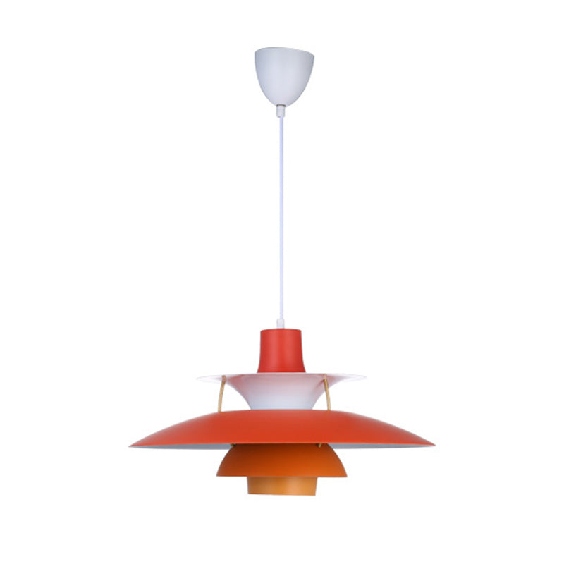 1 niveaux concentriques en couches légères lampe à pension nordique lampe suspendue en métal pour salle à manger