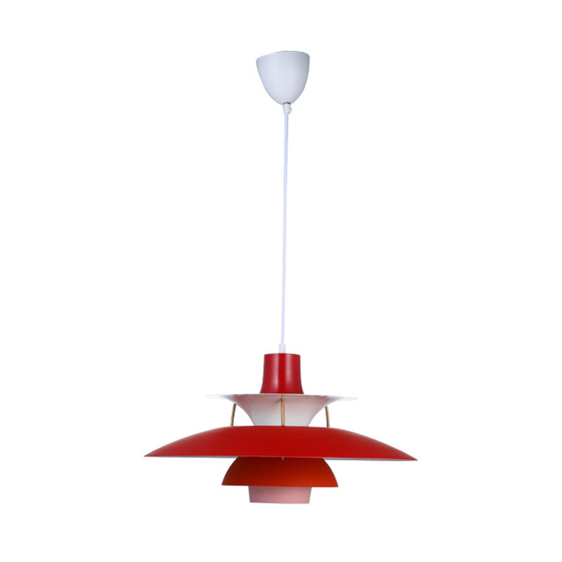 1 niveaux concentriques en couches légères lampe à pension nordique lampe suspendue en métal pour salle à manger