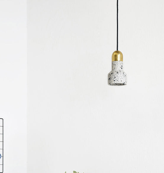 Luci a soffitto a sospensione moderna cilindri pietra 1 ciondolo leggero lampada