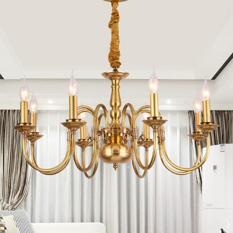 Lampadario in metallo oro in oro candelabra 6/8 luci colonialistica del soffitto per soggiorno per soggiorno