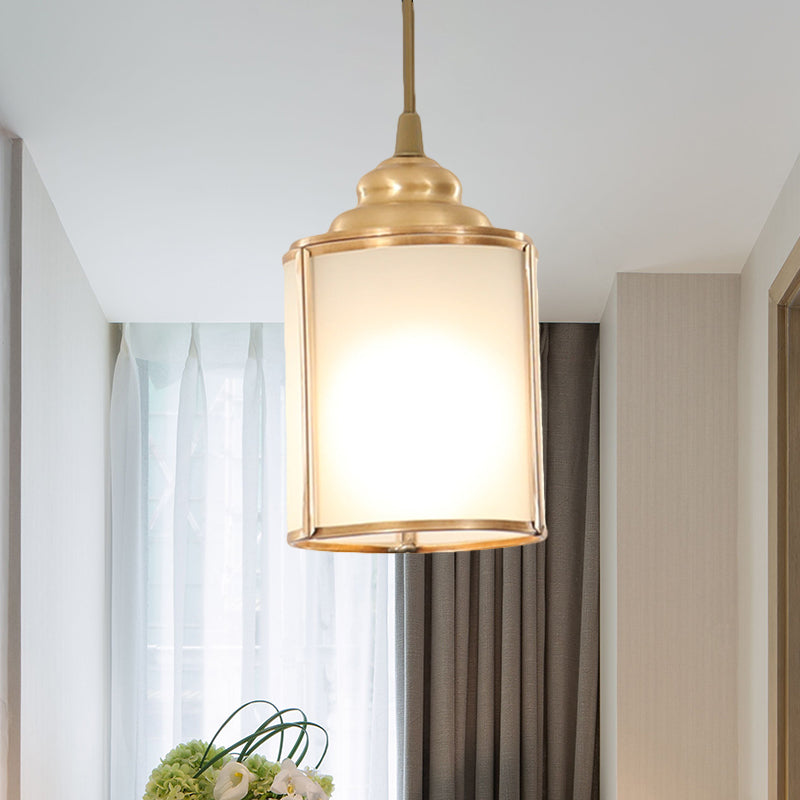 Zylinder weißes Glas Anhänger Leuchte Leuchte Klassiker 5 "/5,5"/6 "breit 1 Leuchtzimmer Hanging Lampe Kit