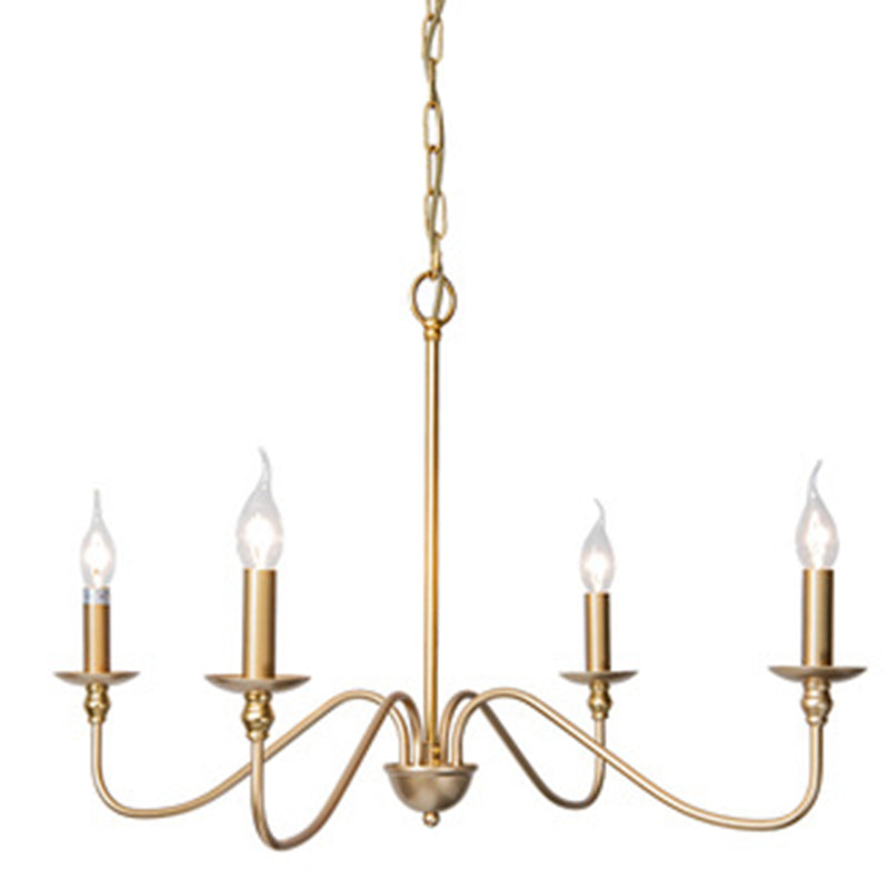 Chandelle suspendue à la bougie Light Light Traditional Swooping Bras Plafond Chandelier pour le salon