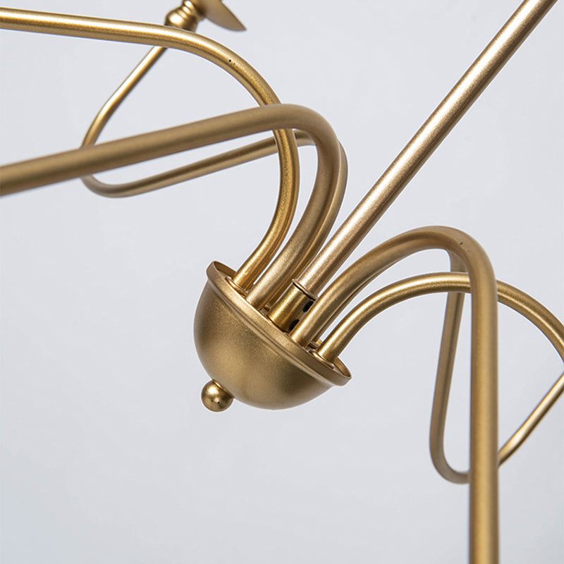Chandelle suspendue à la bougie Light Light Traditional Swooping Bras Plafond Chandelier pour le salon