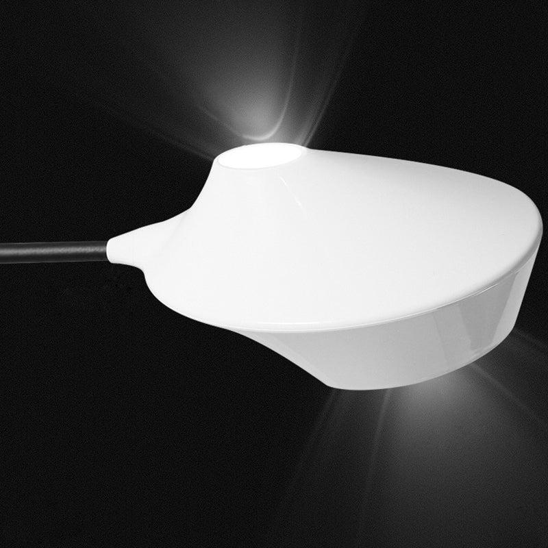 Post-modern Style Minimalism Lighting Chandelier White Acrylic Geometric Shade Suspension Light with 19.6" Adjustable Hanging Rod