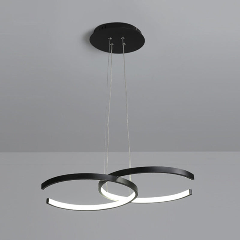 Acrylic C-Shape Hanging Lamp Kit Contemporary Style LED Pendant Lighting Fixture