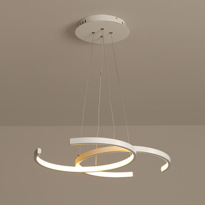 Acrylic C-Shape Hanging Lamp Kit Contemporary Style LED Pendant Lighting Fixture