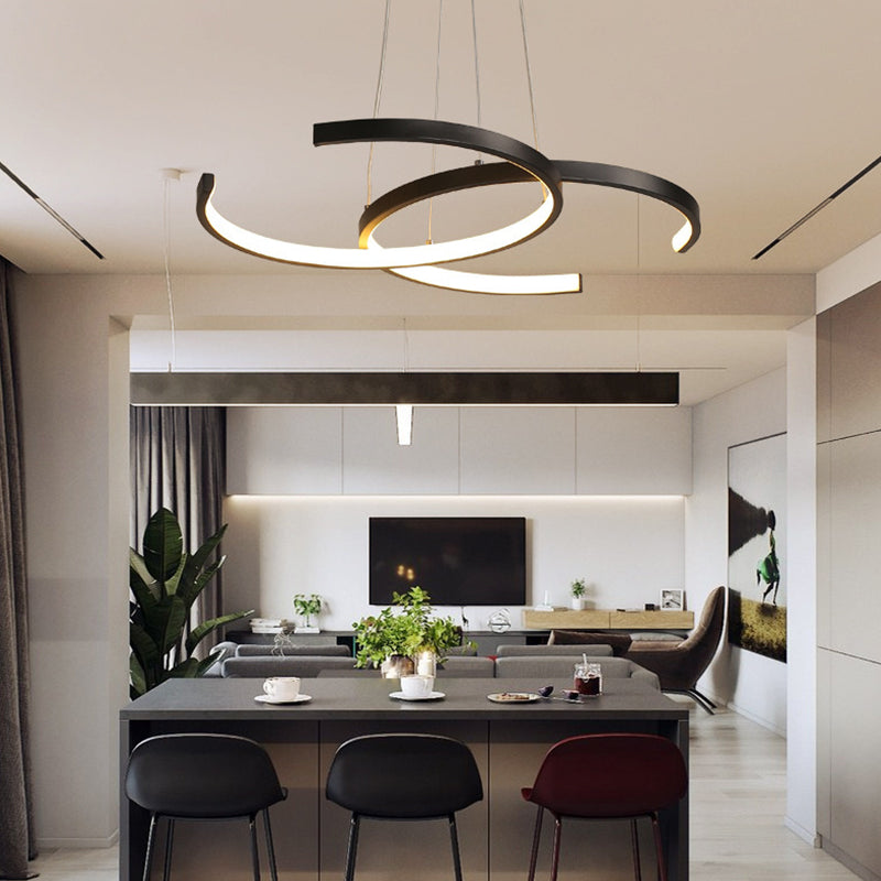 Acryl C-vormige hangende lampkit Hedendaagse stijl LED-hanger verlichtingsarmatuur