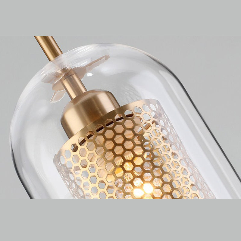 1 lichte bol lichtkit retro industrieel glas hangend licht met hangend snoer voor restaurant