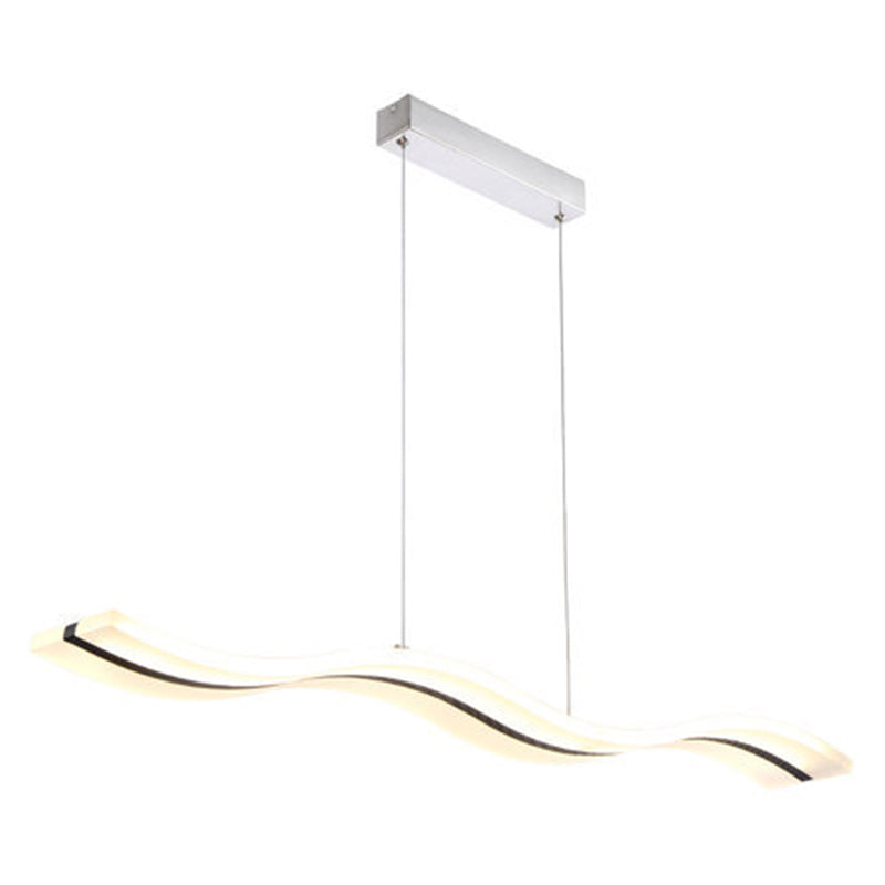 Modern Minimalist Led Island Candant Lighting White Long Acrilic Isola Luce per soggiorno per soggiorno