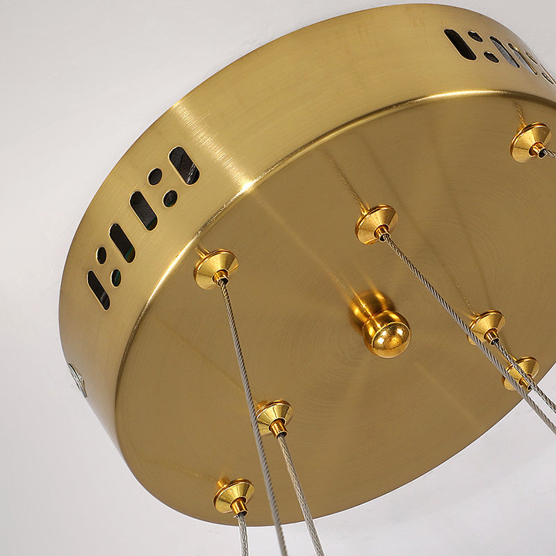 Modern Orbicular Ceiling Pendant Light Crystal Hanging Lamp Kit