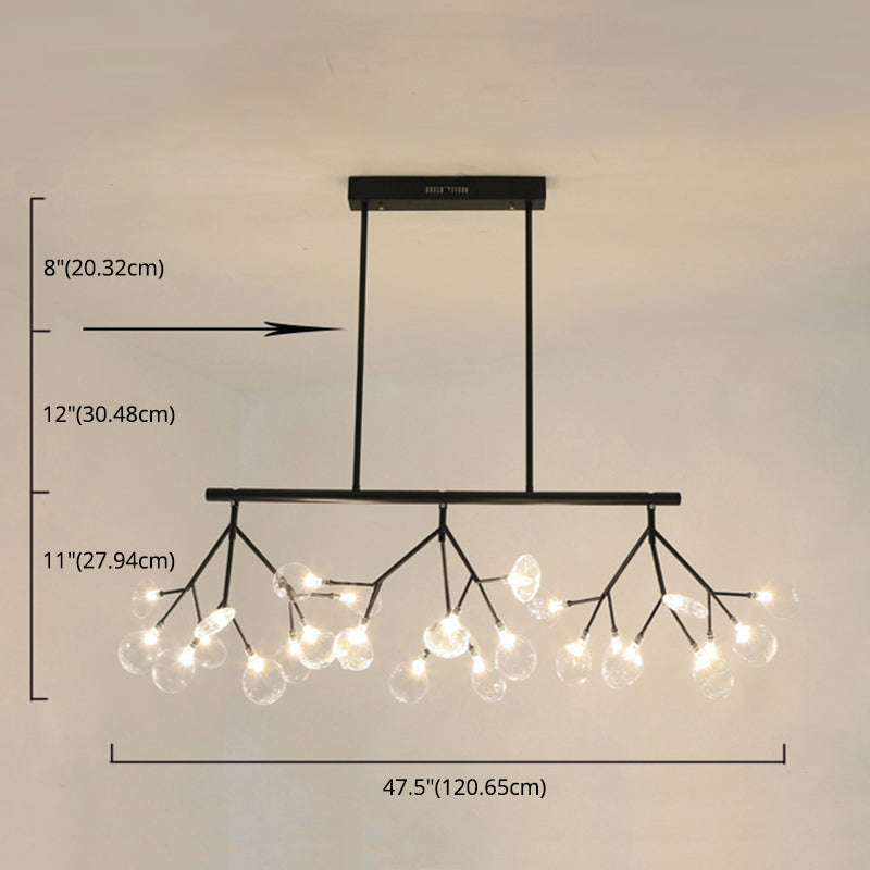 Candelera de acrílico acrílico ligero de techo de techo de aerosol moderno