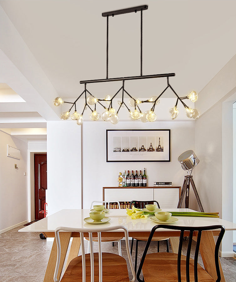 Candelera de acrílico acrílico ligero de techo de techo de aerosol moderno