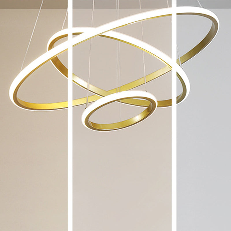 Modern Orbicular Pendant Light Fixtures Metal Hanging Lamp Kit