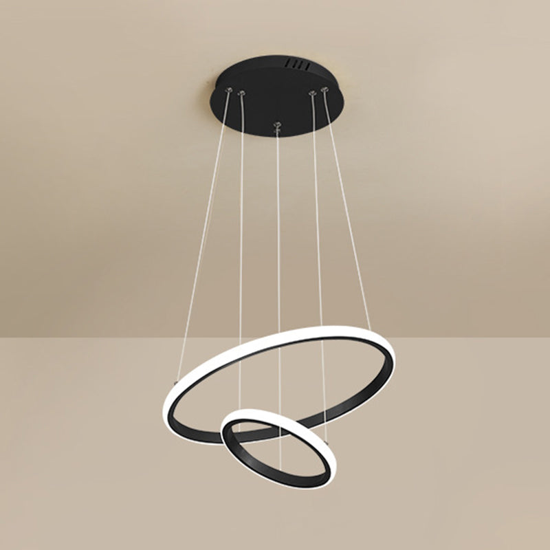 Modern Orbicular Pendant Light Fixtures Metal Hanging Lamp Kit