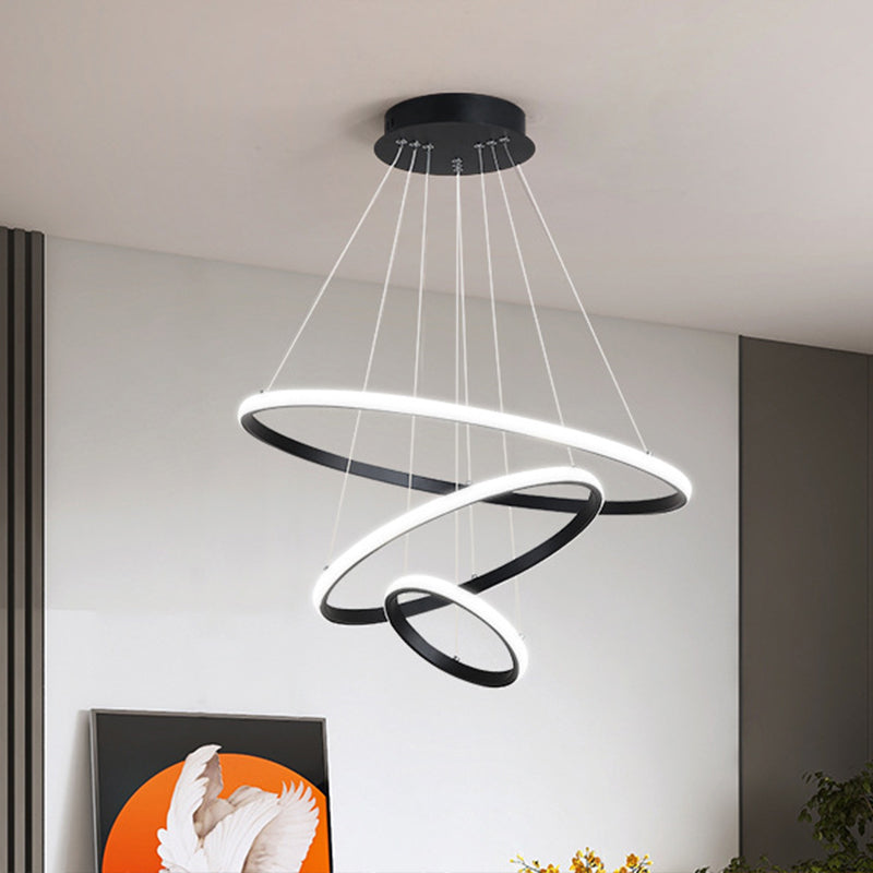 Modern Orbicular Pendant Light Fixtures Metal Hanging Lamp Kit