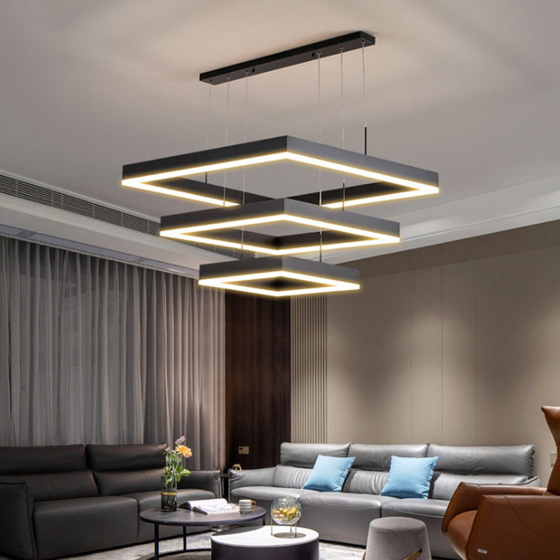 Simplicità Apparecchio di illuminazione a sospensione quadrata ACRILICA APPEGGIAMENTO APPEGGIAMENTO PER IL RISTORANTE