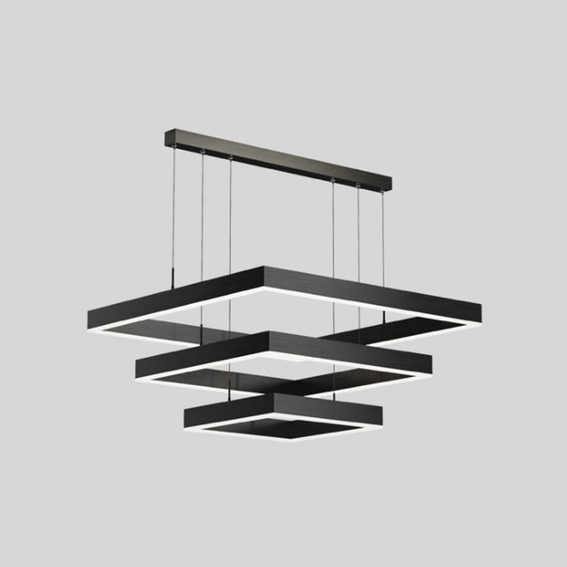 Simplicità Apparecchio di illuminazione a sospensione quadrata ACRILICA APPEGGIAMENTO APPEGGIAMENTO PER IL RISTORANTE