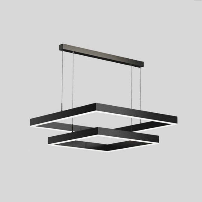 Simplicità Apparecchio di illuminazione a sospensione quadrata ACRILICA APPEGGIAMENTO APPEGGIAMENTO PER IL RISTORANTE