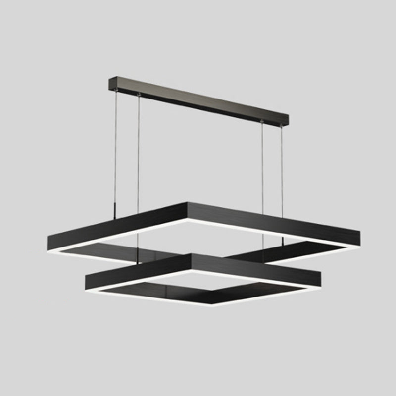 Simplicità Apparecchio di illuminazione a sospensione quadrata ACRILICA APPEGGIAMENTO APPEGGIAMENTO PER IL RISTORANTE