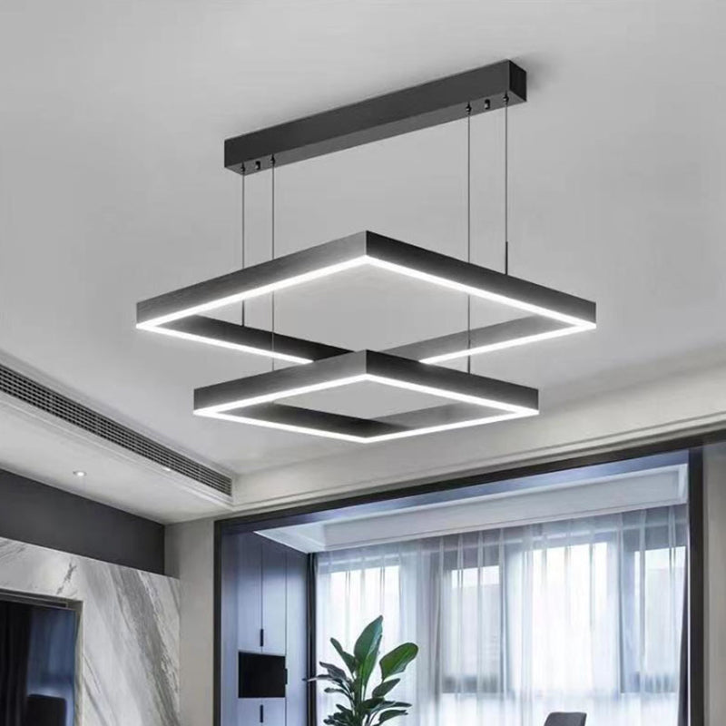 Simplicità Apparecchio di illuminazione a sospensione quadrata ACRILICA APPEGGIAMENTO APPEGGIAMENTO PER IL RISTORANTE