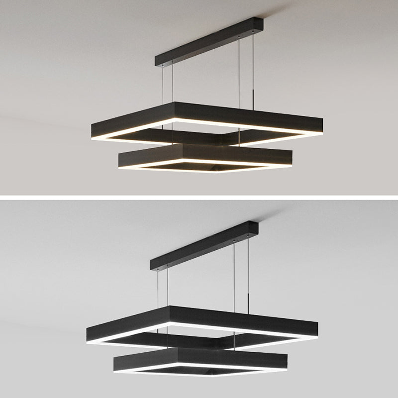 Simplicità Apparecchio di illuminazione a sospensione quadrata ACRILICA APPEGGIAMENTO APPEGGIAMENTO PER IL RISTORANTE