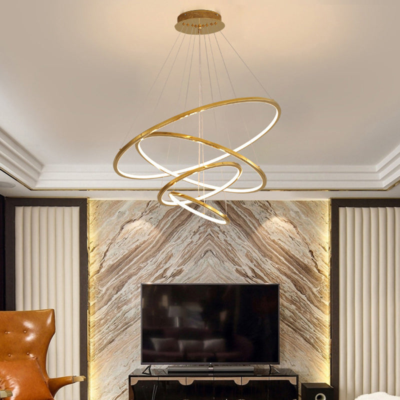Luces colgantes colgantes de múltiples anillos