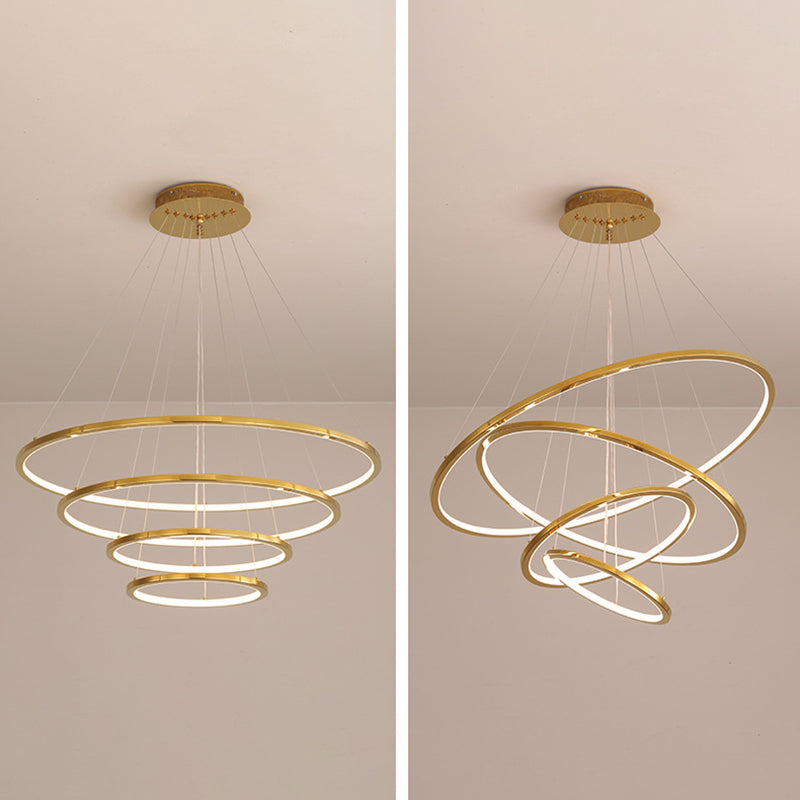 Luces colgantes colgantes de múltiples anillos