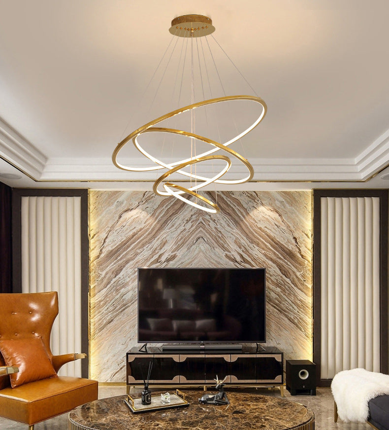 Luces colgantes colgantes de múltiples anillos