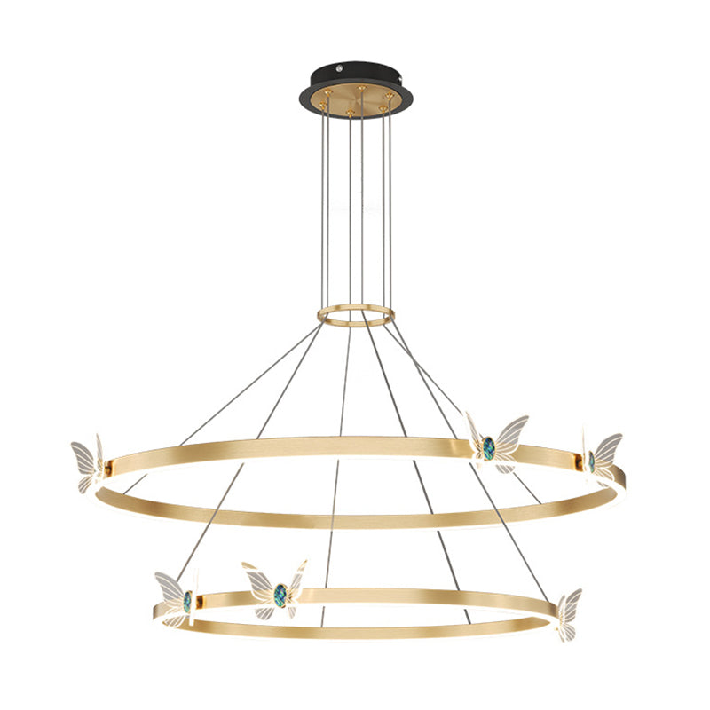 Kit de lámpara de colgante de metal ligero de techo orbicular moderno