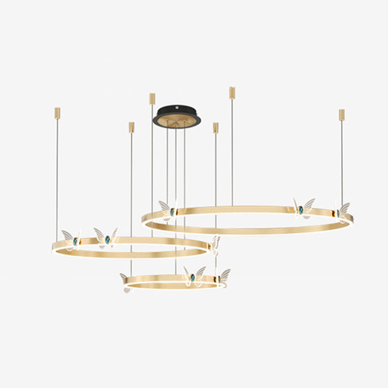 Kit de lámpara de colgante de metal ligero de techo orbicular moderno