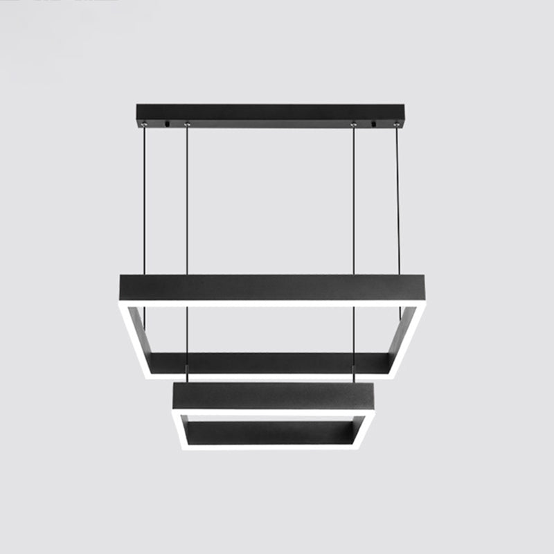 Simplicidad moderna colgando accesorio de luces de techo acrílico de lámpara de múltiples niveles de múltiples niveles para restaurante