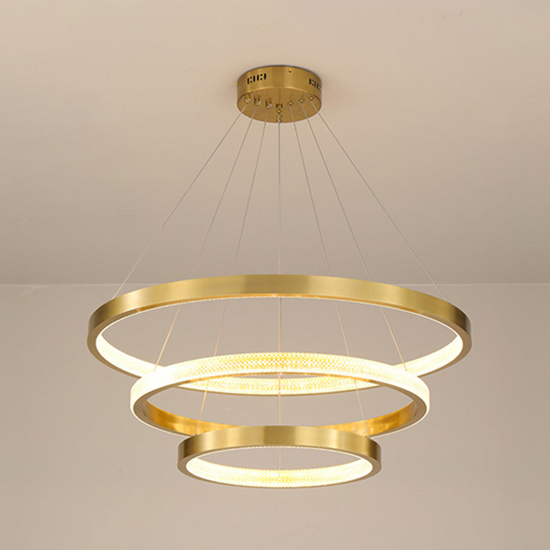 Simplicity Multi-Layer Suspended Lighting Fixture Acrylic Hanging Ceiling Fixture for Restaurant