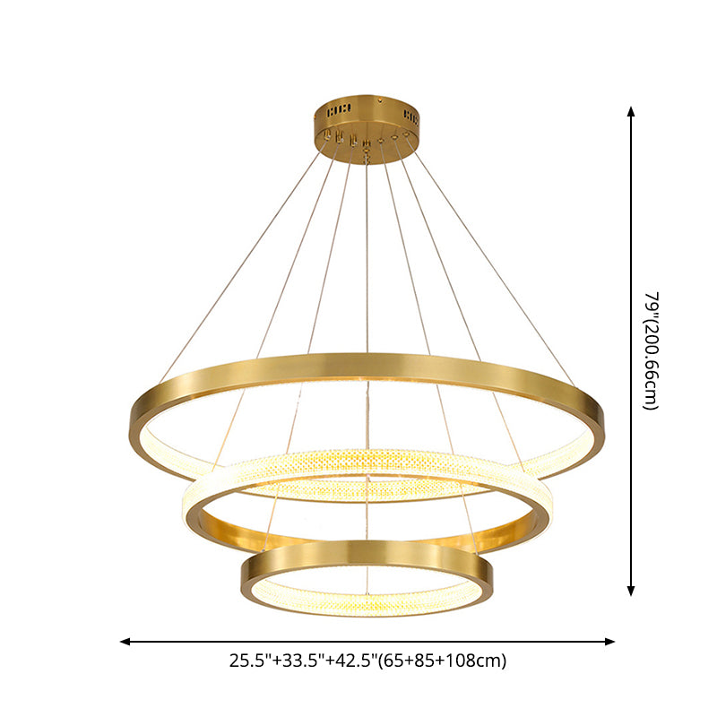 Simplicity Multi-Layer Suspended Lighting Fixture Acrylic Hanging Ceiling Fixture for Restaurant