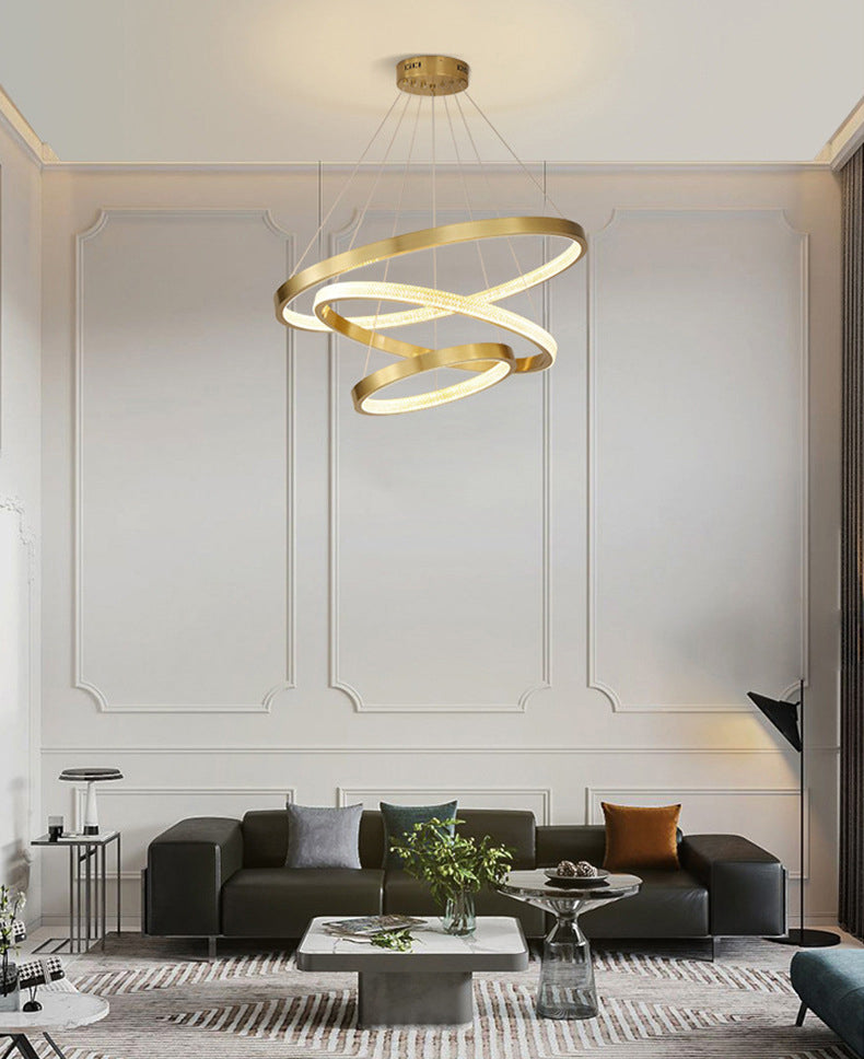 Simplicity Multi-Layer Suspended Lighting Fixture Acrylic Hanging Ceiling Fixture for Restaurant